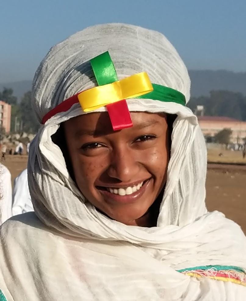 אתיופיה, נערה מקומית (פלאשמורה) בחגיגות ה-טימקה