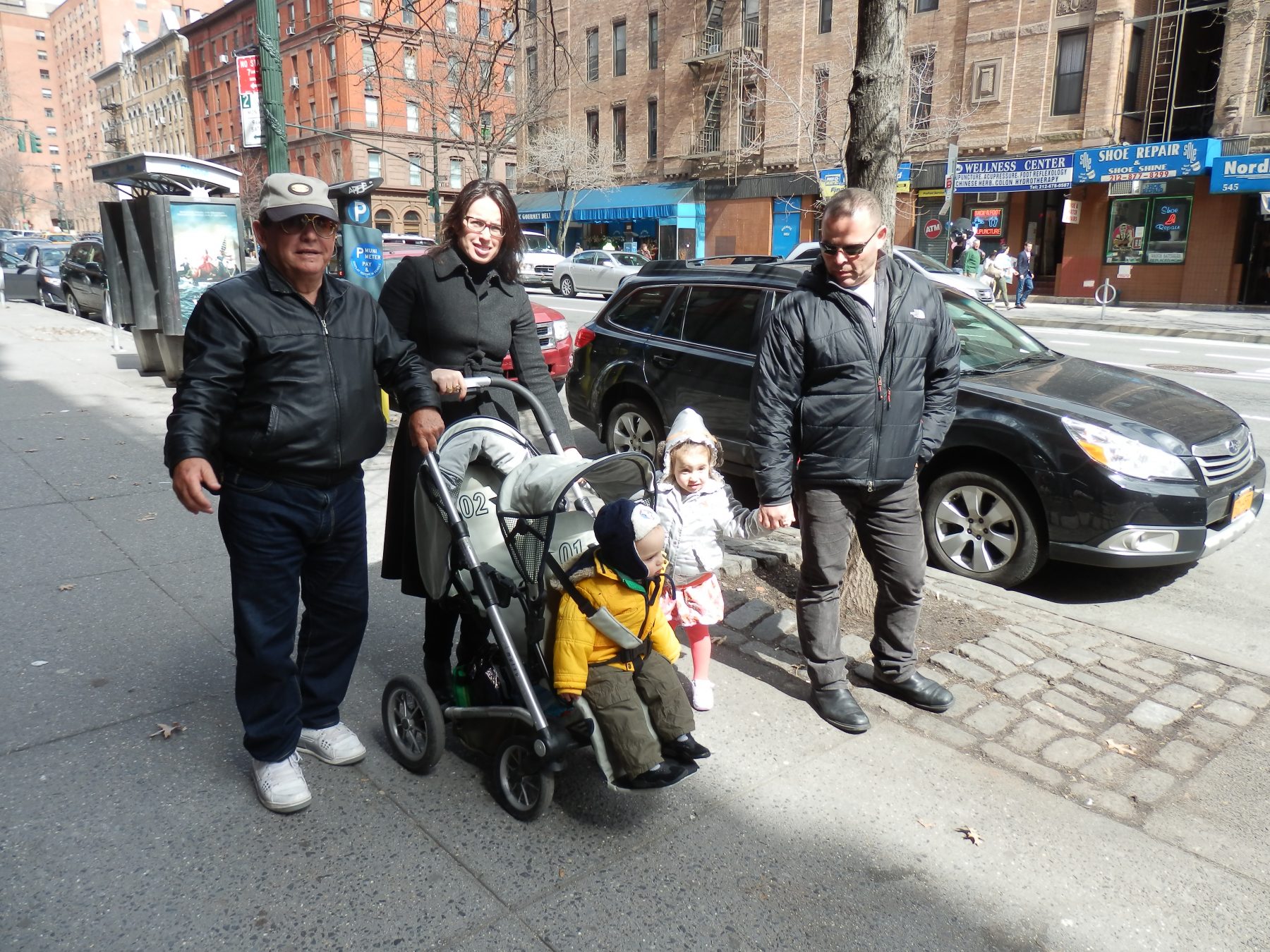 עם גיא והנכדים בעת שהותי בניו יורק