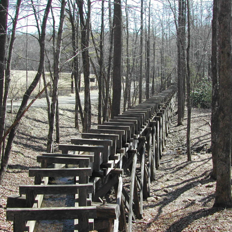 . אקוודוק מעץ בחווה בג'ורגיה
