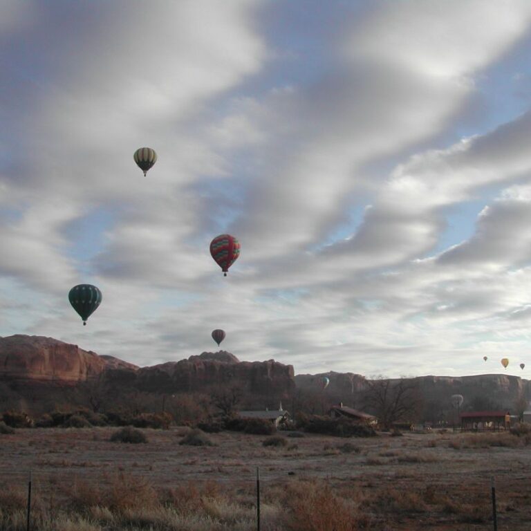 בלונים מתרוממים אל על במדבר