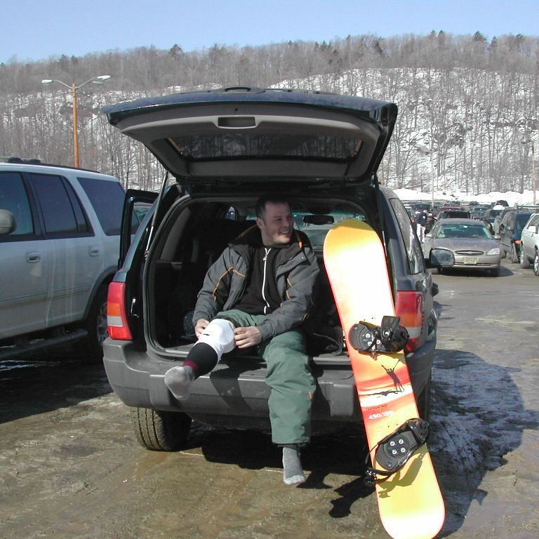 גיא באתר סקי ליד ניו יורק