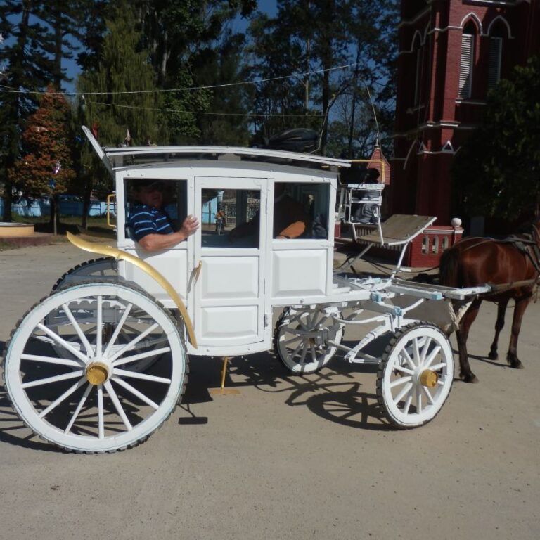 כרכרות בעיירת נופש ששימשה בזמנו את הבריטים