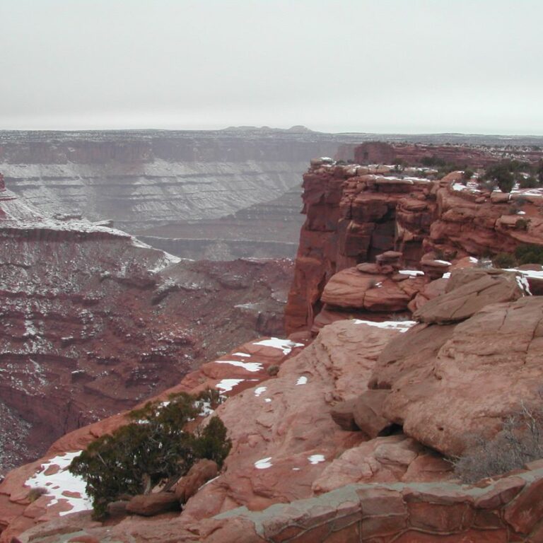 מבט על הגרנד קניון בחורף
