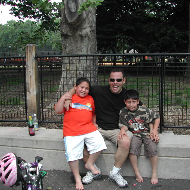 עם גיא והנכדים בעת שהותי בניו יורק