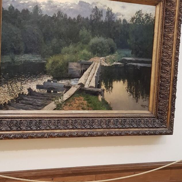 ציור במוזיאון במוסקבה של הצייר היהודי לוויתן