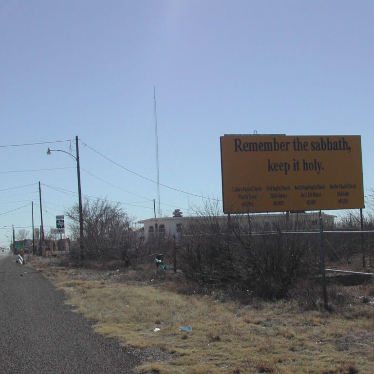 שלט לשמור שבת בביזבי-אל פאסו