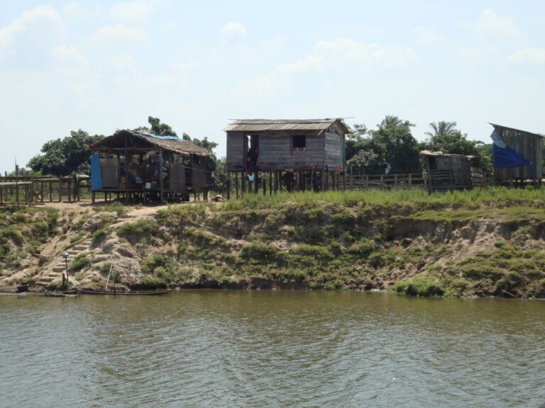 בתי תושבים על גדות האמאזונס