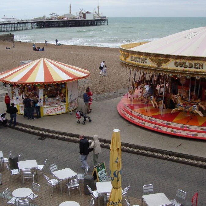 חוף הים בברייטון אנגליה