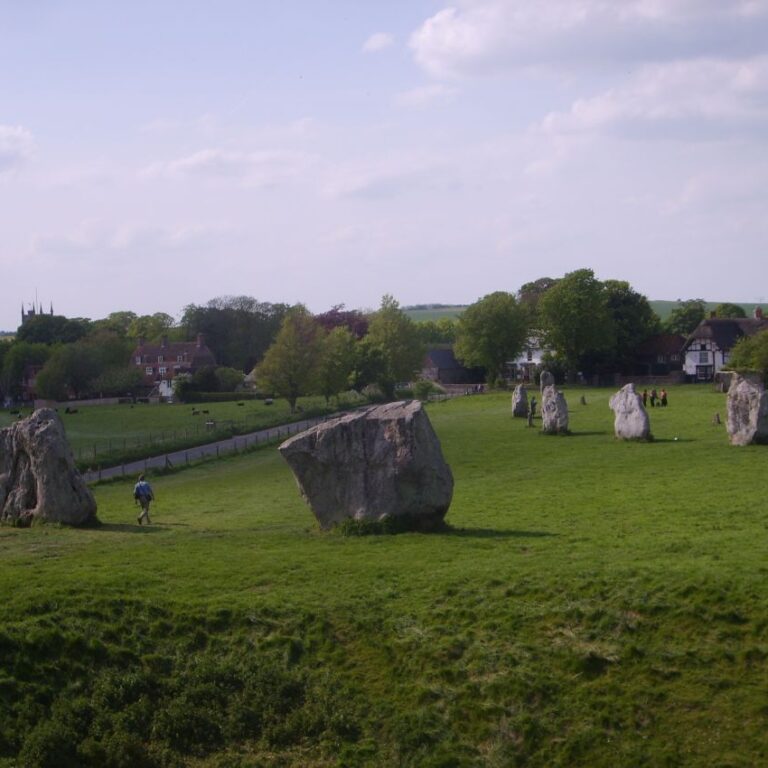 כרי דשא עם אבני ענק ליד סטונהנג'