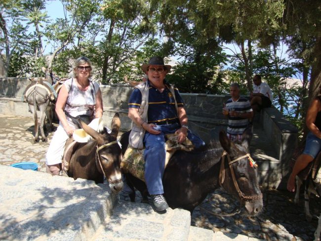 רכיבה על חמורים באי רודוס