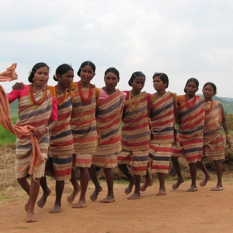 להקת פולקלור בכפר הודי