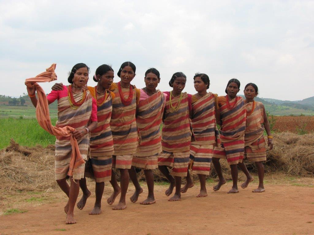 להקת פולקלור בכפר הודי