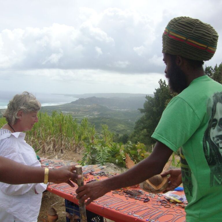 סוחר מזכרות בברבדוס