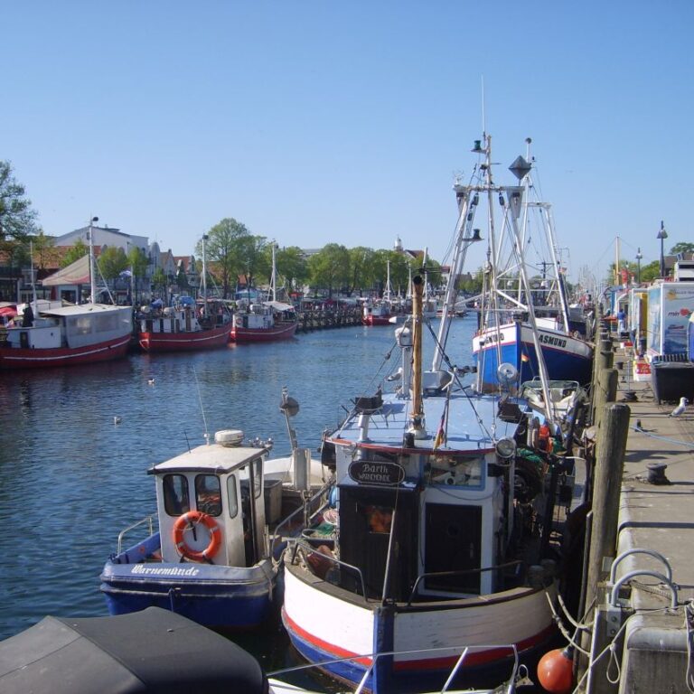 סירות עוגנות לאורך תעלות בשבדיה