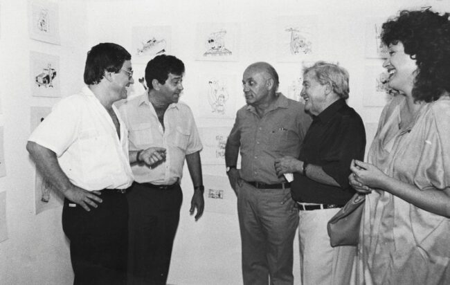 פואד ודולי, גבי עמיר ושמוליק סגל וחברים בתערוכת ציורים שלי בגלרית עמליה ארבל