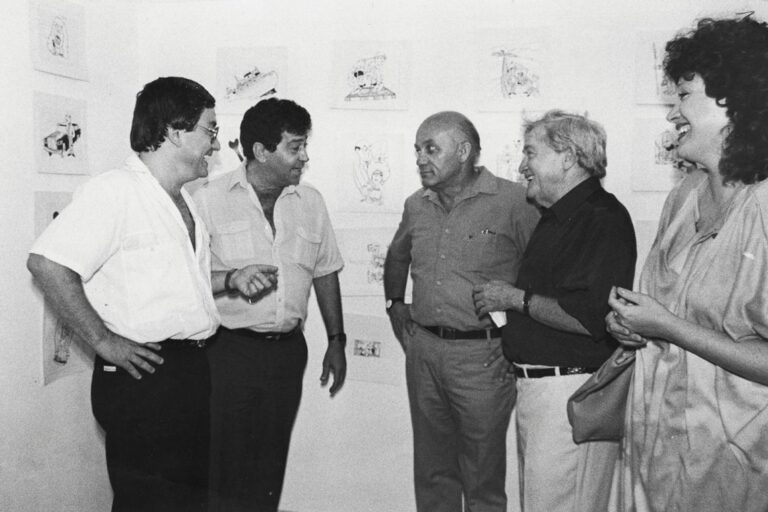 פואד ודולי, גבי עמיר ושמוליק סגל וחברים בתערוכת ציורים שלי בגלרית עמליה ארבל