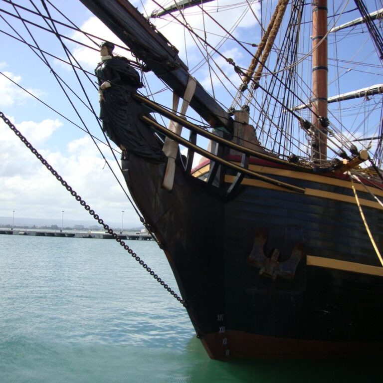 רפליקה של ספינה עתיקה באי סט. קיט