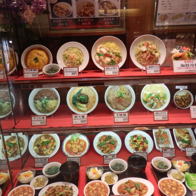 מסעדה יפנית מציגה את התפריט בפלסטיק