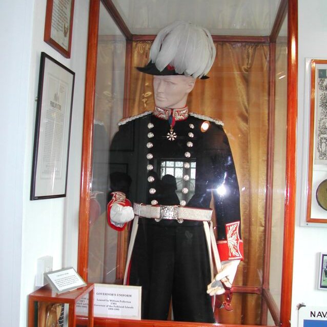 מוזיאון בריטי בפוקלנד שמעיד על שייכות האיים לאנגליה