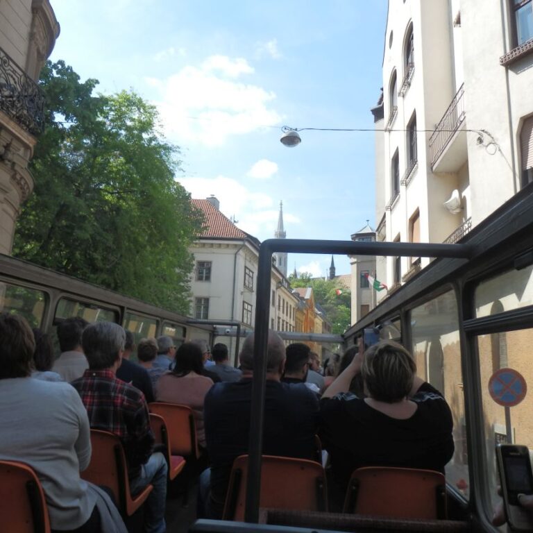 מסע באוטובוס חסר גג בחוצות העיר