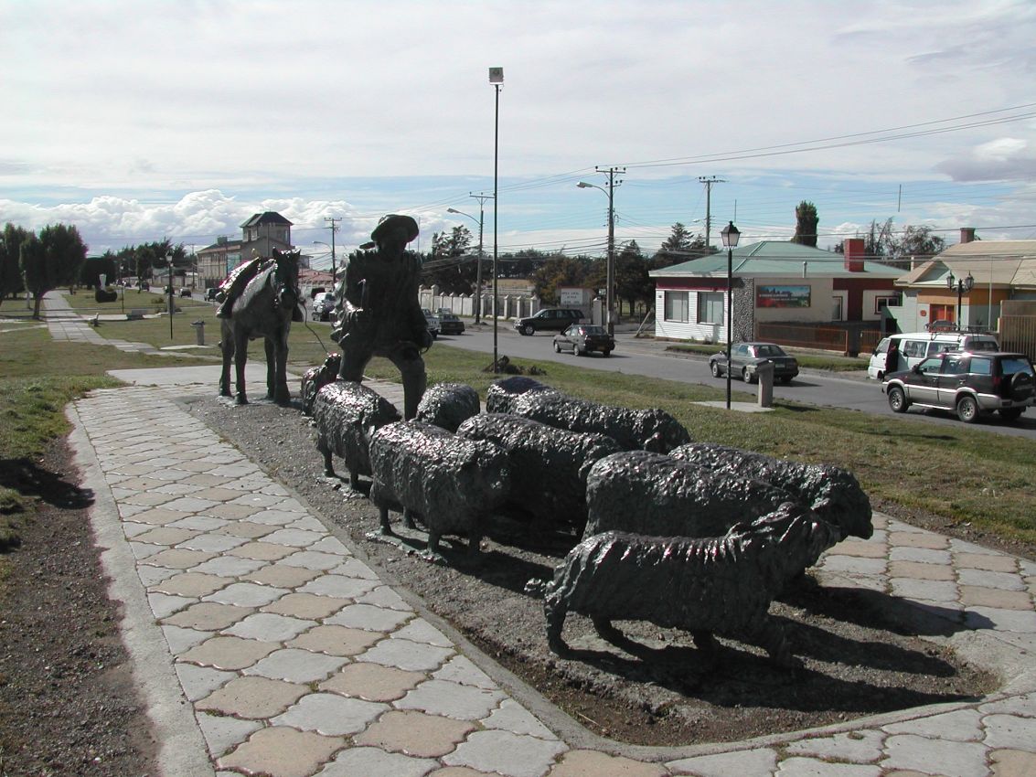 פסל של רועה כבשים בצ'ילי