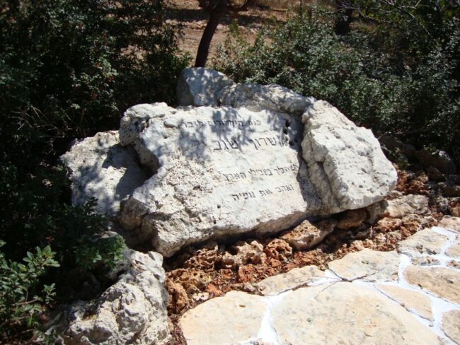 אנדרטה לזכרו של הקצין שרון שגב שאביו תא"ל איציק שגב תרם לא מעט לשמורת "חי בר" ולשימור נשרי הגולן