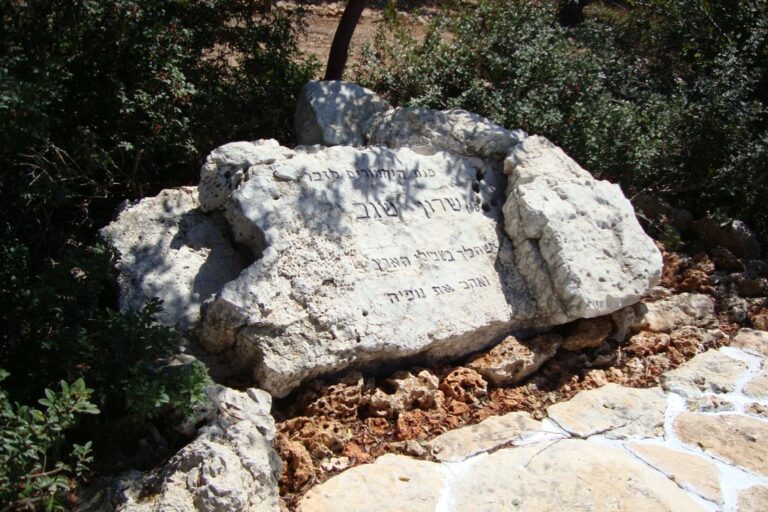 אנדרטה לזכרו של הקצין שרון שגב שאביו תא"ל איציק שגב תרם לא מעט לשמורת "חי בר" ולשימור נשרי הגולן