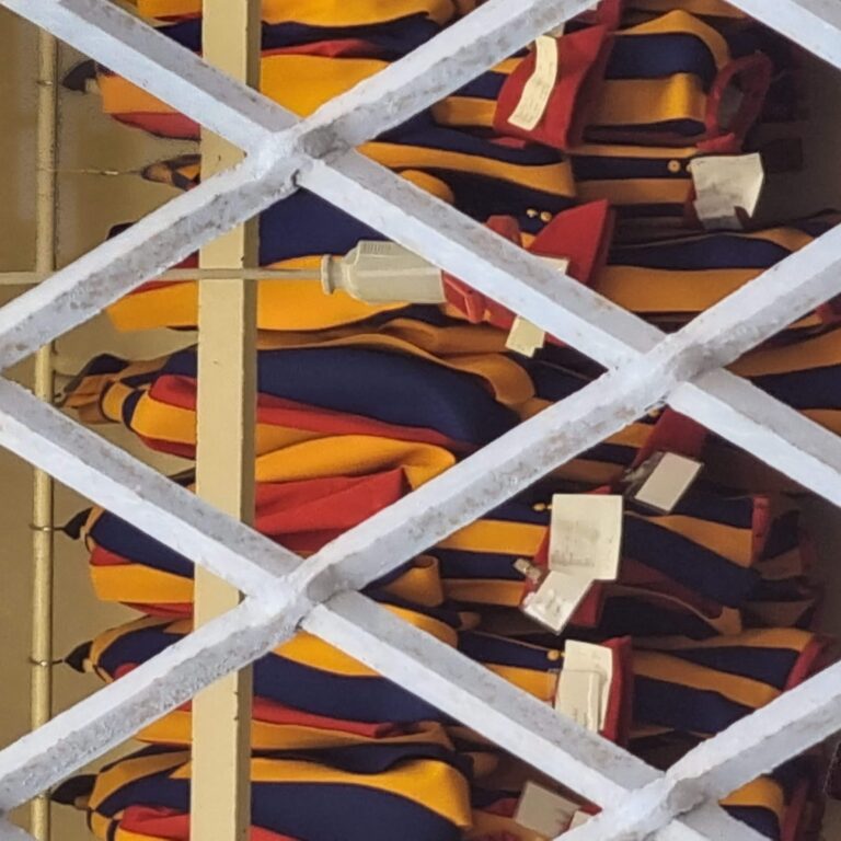 חדר הכביסה של משמר האפיפיור השוויצרי , לידיעת שרה הם מקבלים כביסה גם מבחוץ