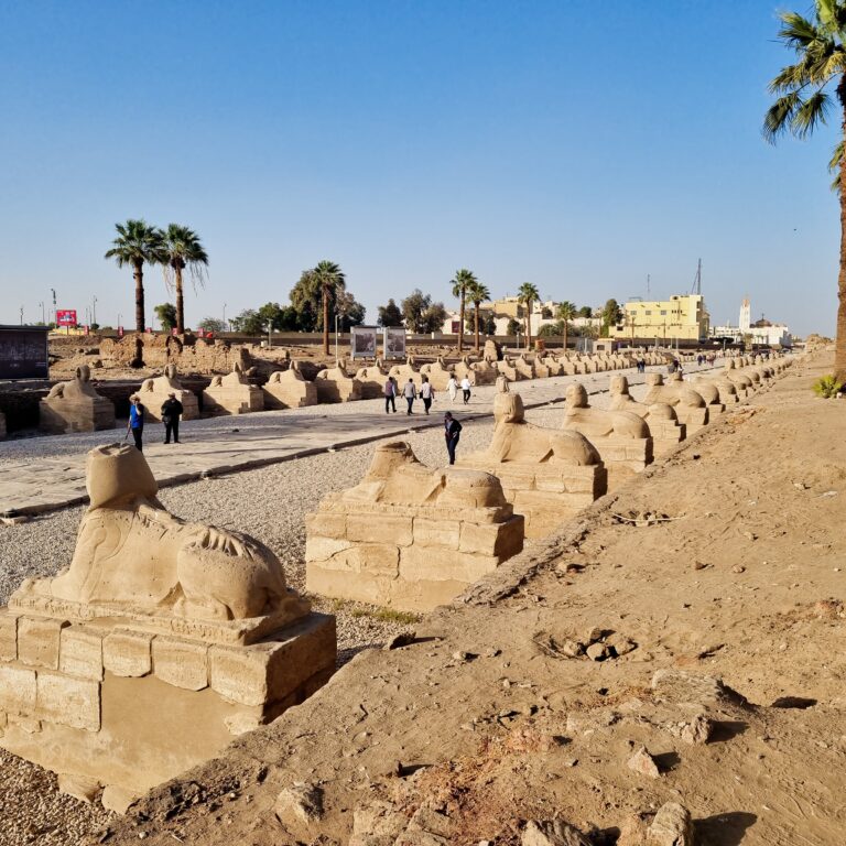 שדירת הספינקסים שנמתחת לאורך 3 קילומטר ולאורכו של הנילוס, דרך שקישרה בין קבוצות של מקדשים.