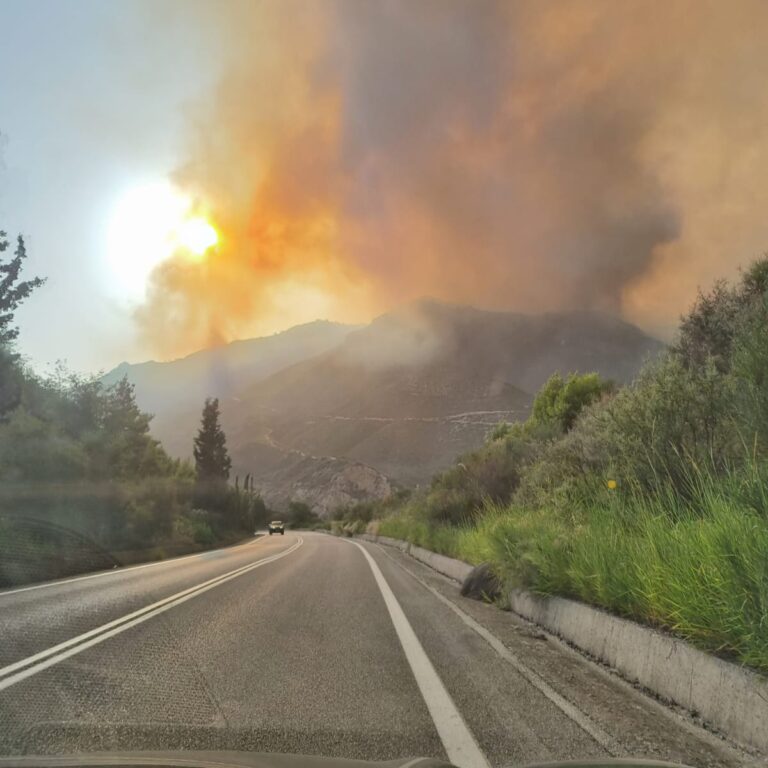 השריפה בה נתקלנו בהרי הפילופונסוס שכמעט הפכה אותנו לגחלים