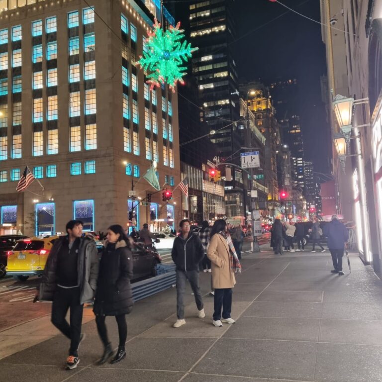 קישוטי כריסמס בשדרה החמישית